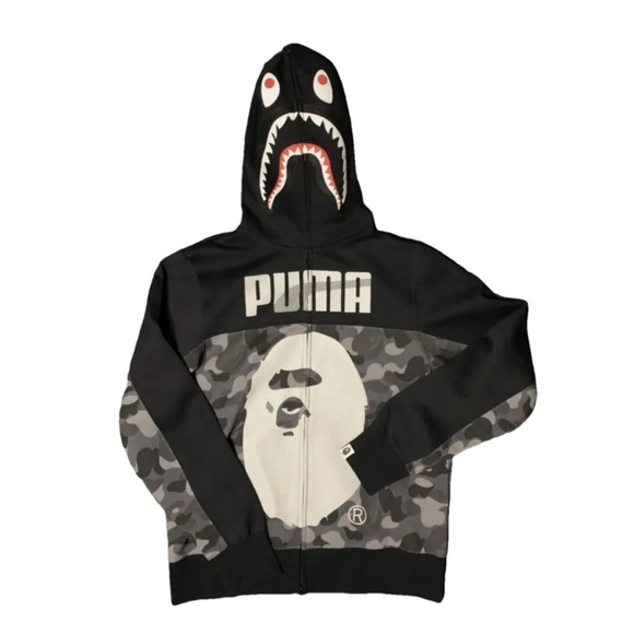 Bape X Puma Shark Full Zip Hoodie - Picture 1 of 8